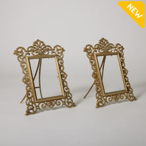 Eastlake Style Antique Brass Picture Frames