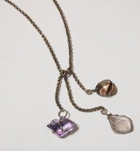 Load image into Gallery viewer, Sterling Silver Necklace With &quot;Wrapped&quot; Stones
