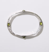Load image into Gallery viewer, Pat Areias Sterling Silver and Peridot Bangle
