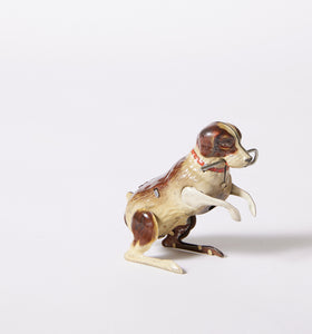 Vintage German Tin Lithograph Mechanical Toy Dog