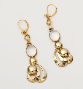 Symmetalic Earrings With Moonstones