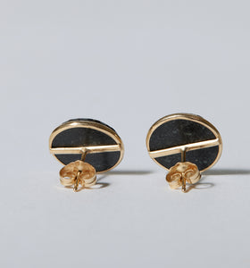 Earrings of 14K Gold and Mother of Pearl
