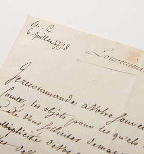 Madame du Barry Hand Signed 1788 Letter