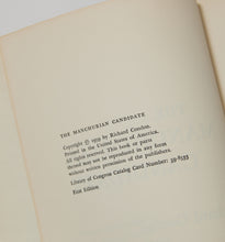 Load image into Gallery viewer, &quot;The Manchurian Candidate&quot; First Edition by Richard Condon
