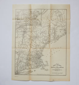 Antique I.C.S. Railroad Mail Line Maps