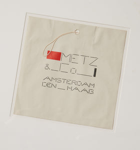 Bart van der Leck Original " De Stijl" Metz & Co. Department Store Shopping Bag (ca.1935).
