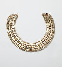 Load image into Gallery viewer, Mid-Century Citrine-colored Crystal Bib Necklace

