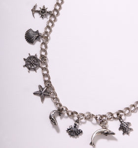 Sterling Silver Aquatic Charm Necklace