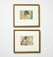 Load image into Gallery viewer, Pair of Signed John Chetcuti Watercolor Paintings

