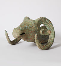 Load image into Gallery viewer, Archaic Style Bronze Ram&#39;s Head
