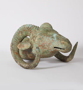 Archaic Style Bronze Ram's Head
