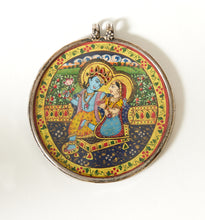 Load image into Gallery viewer, Indian Antique Watercolor Miniature in Sterling Silver Frame
