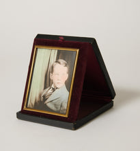 Load image into Gallery viewer, Vintage Hand Colored Photograph in Travel Frame.
