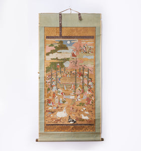 "The Death of Buddha" Japanese Edo Period Scroll