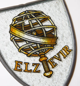 Elzevir Leaded Stained-Glass Shield