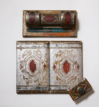 Load image into Gallery viewer, Antique Italian Leather Desk Set
